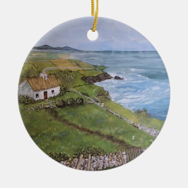 Irish Ornamanent Christmas Ireland Landkreis Kerry Keramik Ornament (Vorne)
