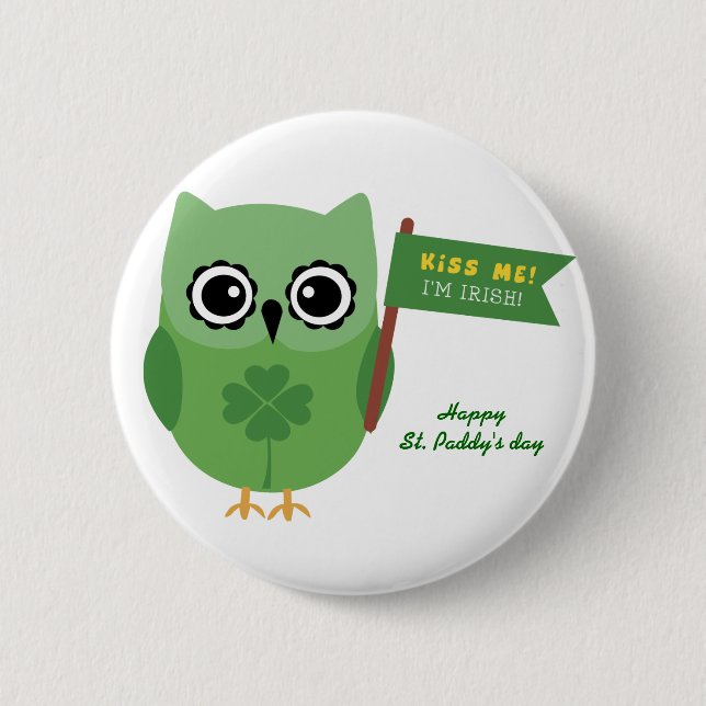 Irish Owl Button (Vorderseite)