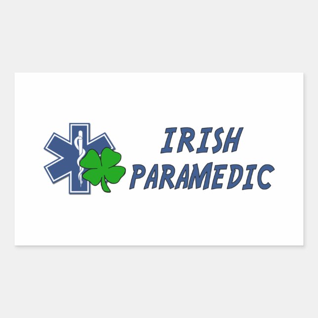Irish Paramedic Rechteckiger Aufkleber (Vorderseite)