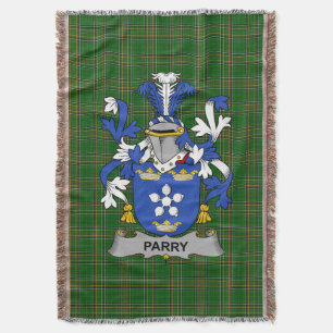 Irish Parry Coat of Arms Familienwappen Irland Decke