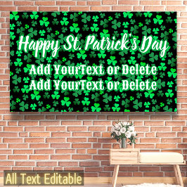 Irish Party Kleeblatt Cloud Modern St Patricks Day Banner