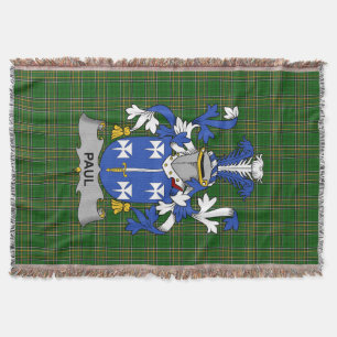 Irish Paul Coat of Arms Familienwappen Irland Decke