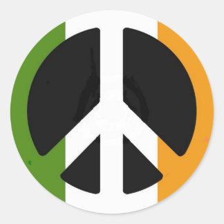 Irish Peace Sign Runder Aufkleber