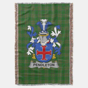 Irish Pendleton Coat of Arms Familienwappen Irland Decke