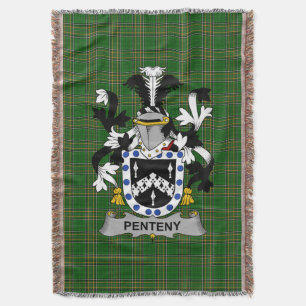 Irish Penteny Coat of Arms Familienwappen Irland Decke