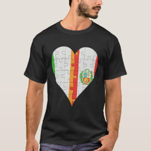 Irish Peruvian Flag Herz T-Shirt