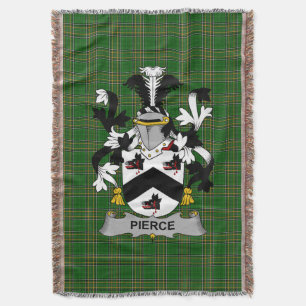 Irish Pierce Coat of Arms Familienwappen Irland Decke