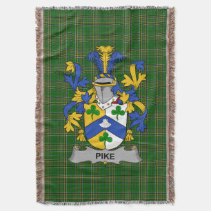 Irish Pike Coat of Arms Familienwappen Irland Decke
