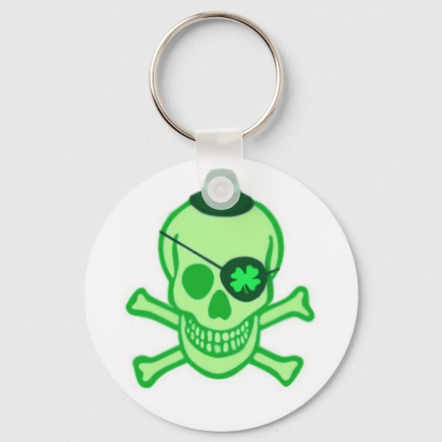 Irish Pirate Skull Schlüsselanhänger (Vorderseite)
