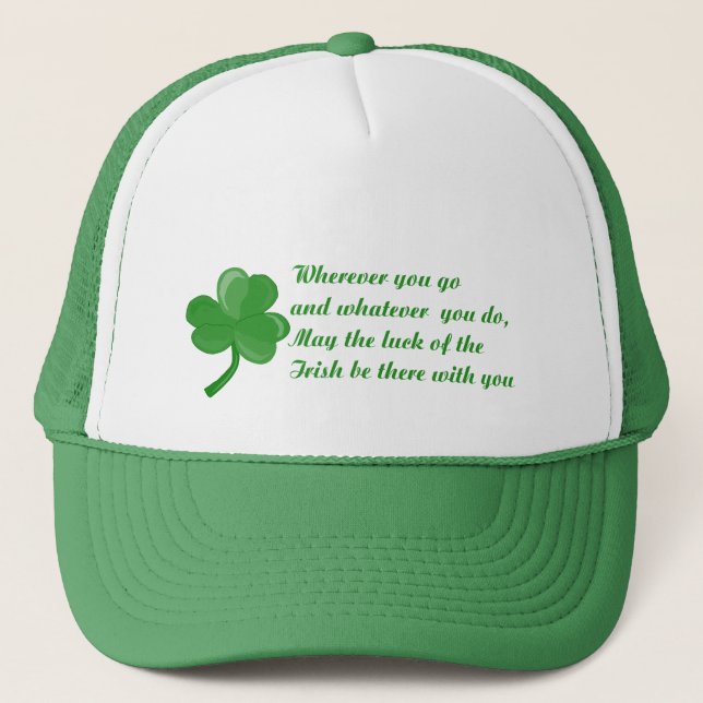 Irish Poem Hat Truckerkappe (Vorderseite)