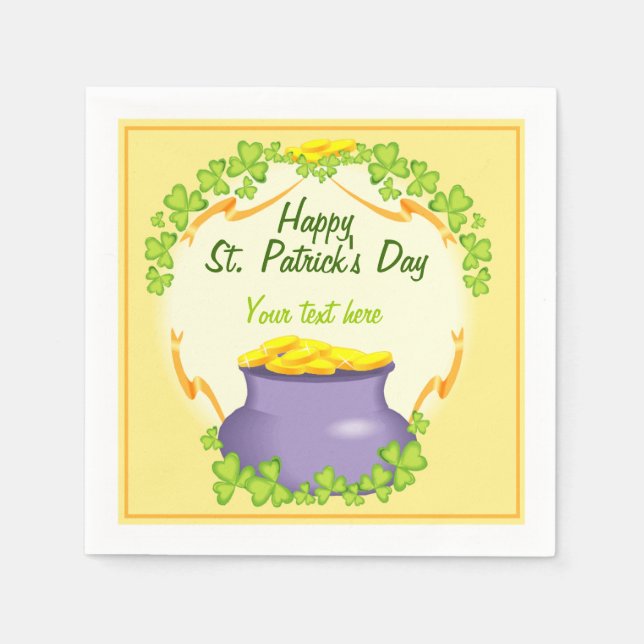 Irish Pot of Gold Napkins Serviette (Vorderseite)