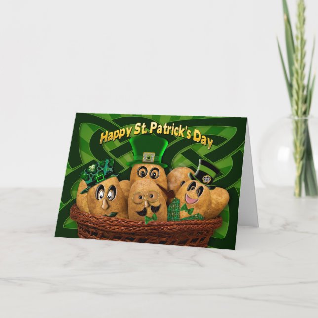 IRISH POTATOES - ST. PATRICK'S DAY - POTATO FAMILI KARTE (Vorderseite)