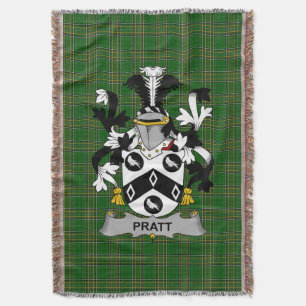 Irish Pratt Coat of Arms Familienwappen Irland Decke