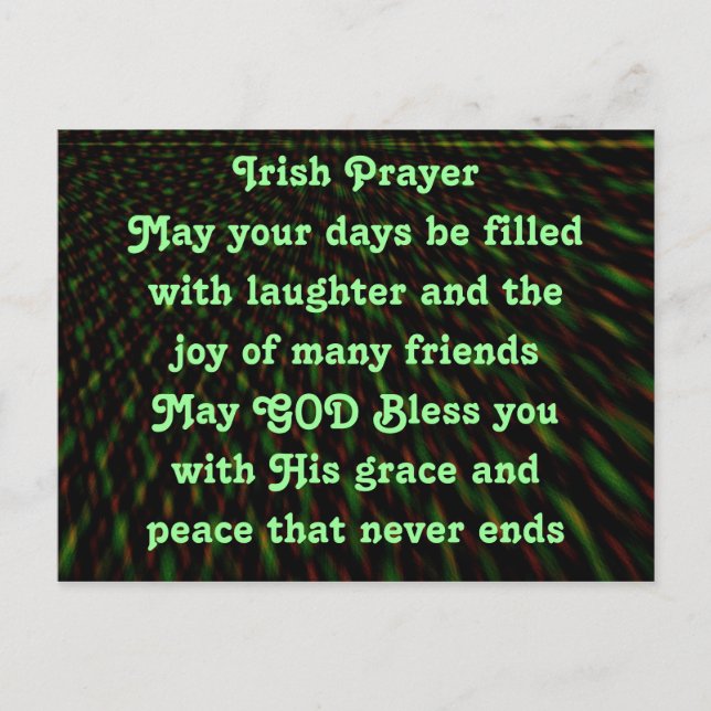 Irish Prayer Postkarte (Vorderseite)