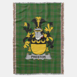 Irish Preston Coat of Arms Familienwappen Irland Decke