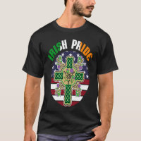 Irish Priad Flag mit US-Flagge und keltisches Kreu