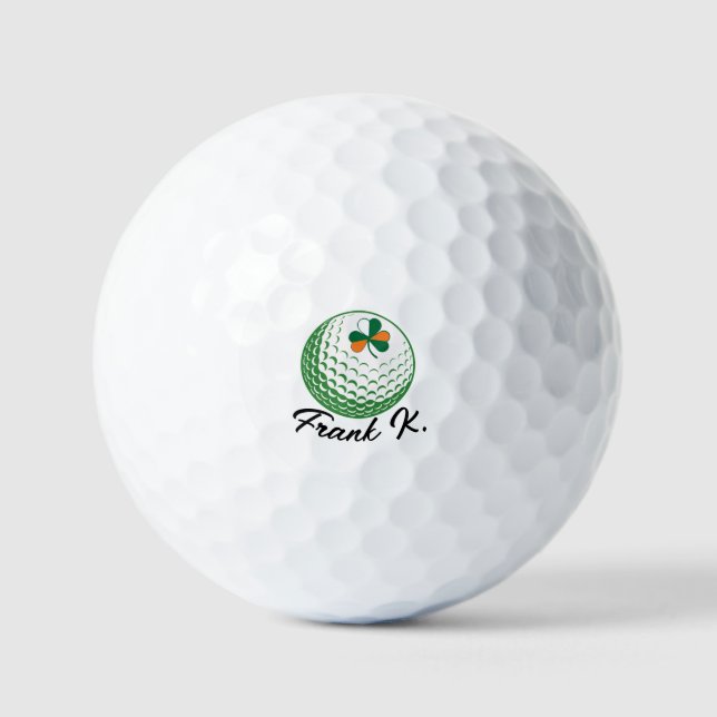 Irish Pride Golf Balls - Kleeblatt Flag Design Golfball (Vorderseite)