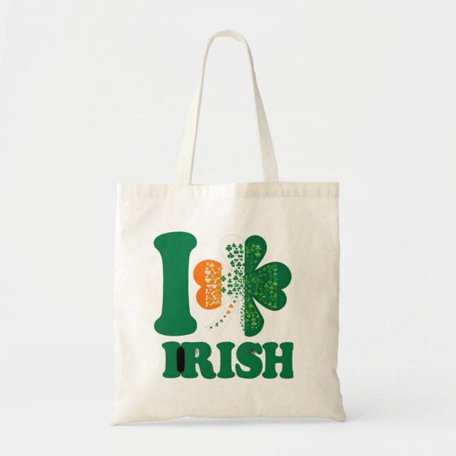 Irish Pride Kleeblatt Tote Bag | St. Patrick's Day Tragetasche (Vorne)