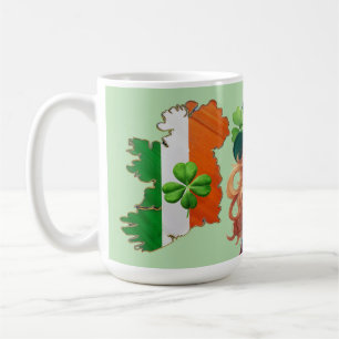 IRISH PRIDE und vierblättrige Klee— Kaffeetasse