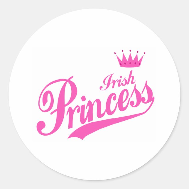 Irish Princess Runder Aufkleber (Vorderseite)