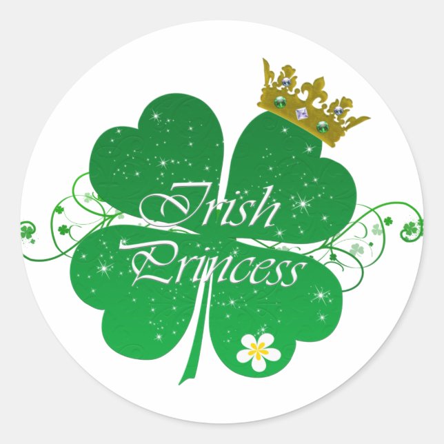 Irish Princess Runder Aufkleber (Vorderseite)