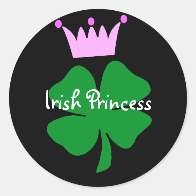 Irish Princess Runder Aufkleber (Vorderseite)