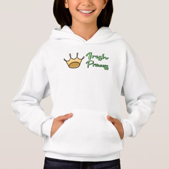 Irish Princess St. Patricks Day Crown Princess Hoodie (Vorderseite)