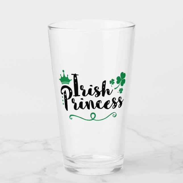 Irish Princess Women St Patrick's Day Script Glas (Vorderseite)