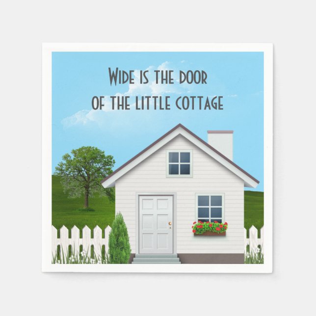 Irish Proverb Little Hütte Serviette (Vorderseite)