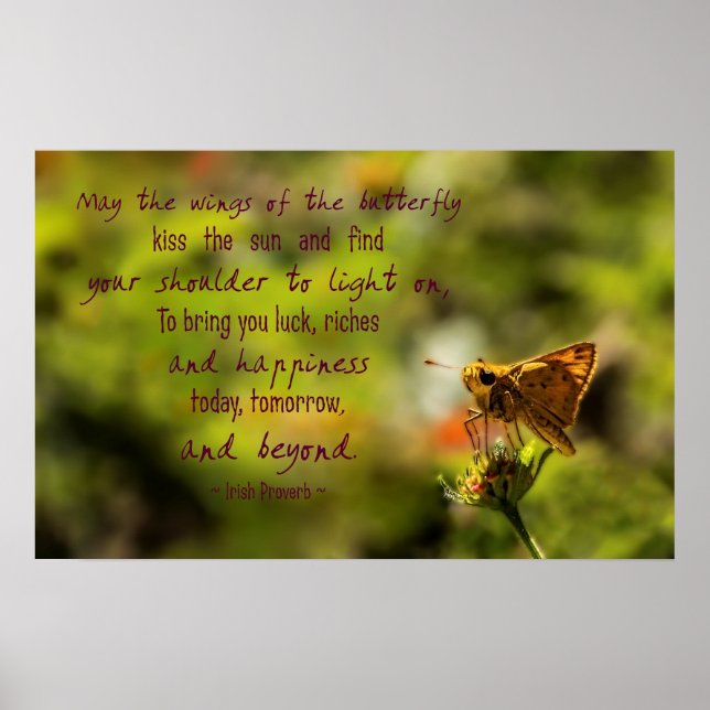 Irish Proverb Motivierend Poster (Vorne)