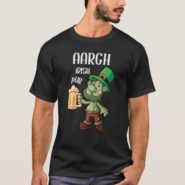 Irish Pub Aargh Patricks Day T-Shirt (Vorderseite)