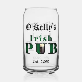 Irish Pub Bar Pint Beer Can Glass Trinkbehälter Dosenglas