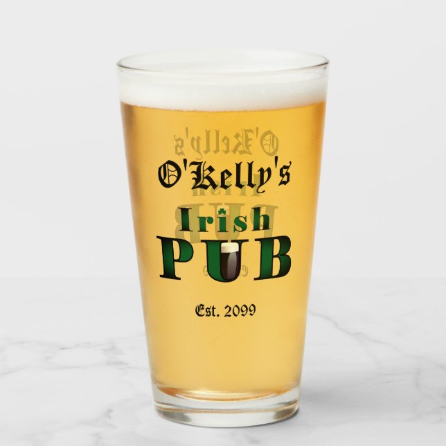 Irish Pub Bar Tavern Beer Pint Glasses Glas (Vorne (Gefüllt))