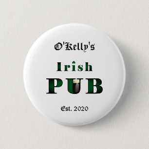 Irish Pub Bar Tavern Button Button