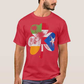 Irish Puerto Rico Kleeblatt Puerto Rico Flag St Pa T-Shirt