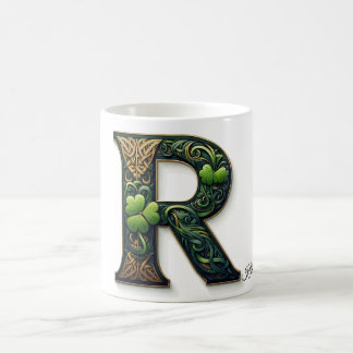 Irish R Monogram Coffee Mug