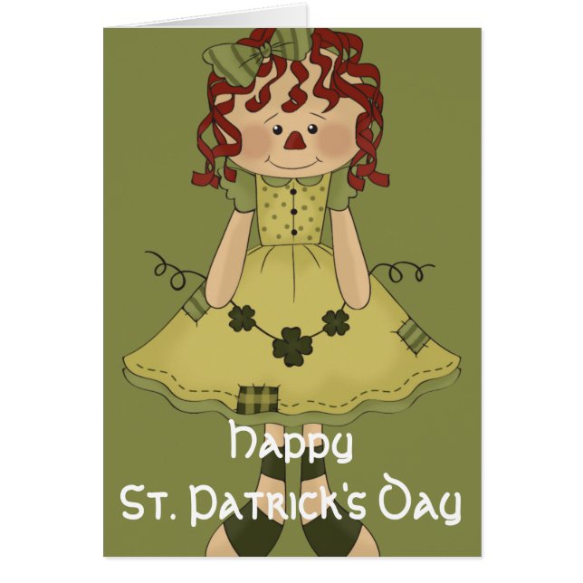 Irish RagDoll d3 Happy St. Patrick's Day Card (Vorne)