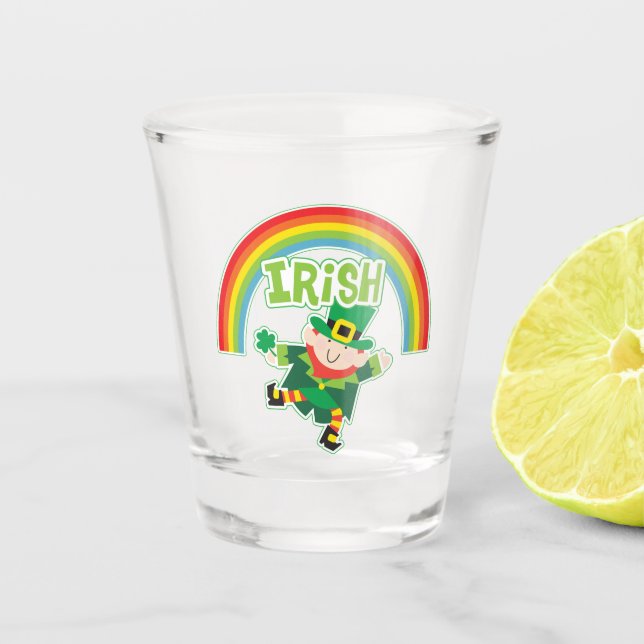 Irish Rainbow Leprechaun Schnapsglas (Vorderseite)