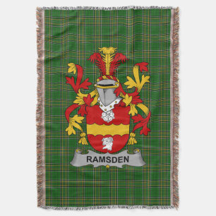 Irish Ramsden Coat of Arms Familienwappen Irland Decke