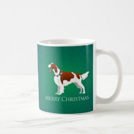 Irish Red and White Setter Frohe Weihnachtsgestalt Kaffeetasse