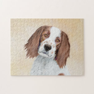 Irish Red and White Setter Painting - Original Art