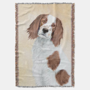 Irish Red and White Setter Painting - Original Art Decke