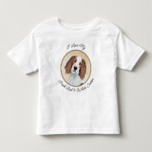 Irish Red and White Setter Painting - Original Art Kleinkind T-shirt