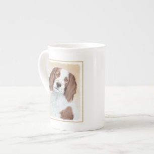 Irish Red and White Setter Painting - Original Art Prozellantasse
