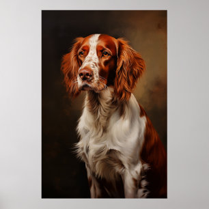 Irish Red and White Setter Poster