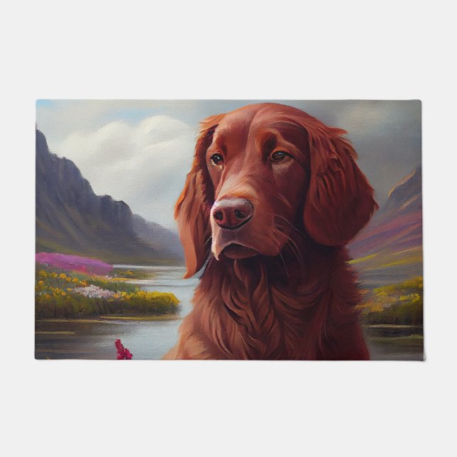 Irish Red on a Paddle: Ein Landschaftliches Abente Fußmatte (Vorderseite)
