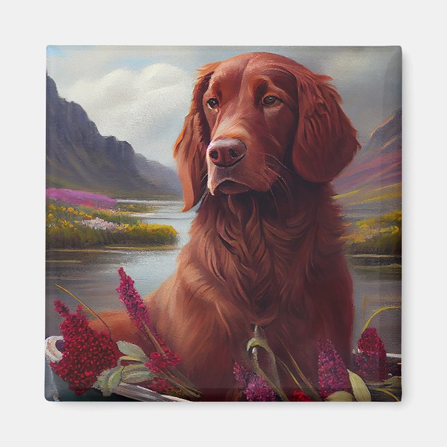 Irish Red on a Paddle: Ein Landschaftliches Abente Magnet (Vorne)