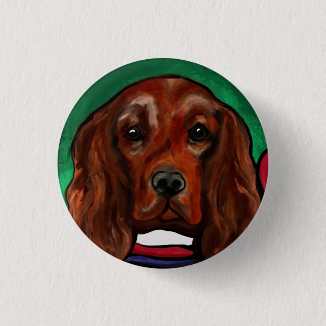 Irish Red Setter    Button (Vorderseite)