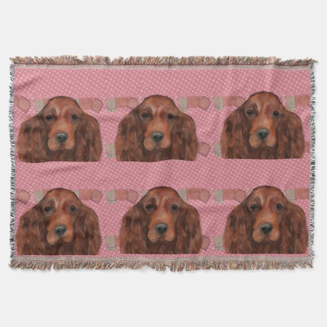 Irish Red Setter Decke (Vorderseite)