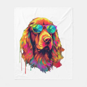 Irish Red Setter Dog Hunde Rasse für eine irische  Fleecedecke